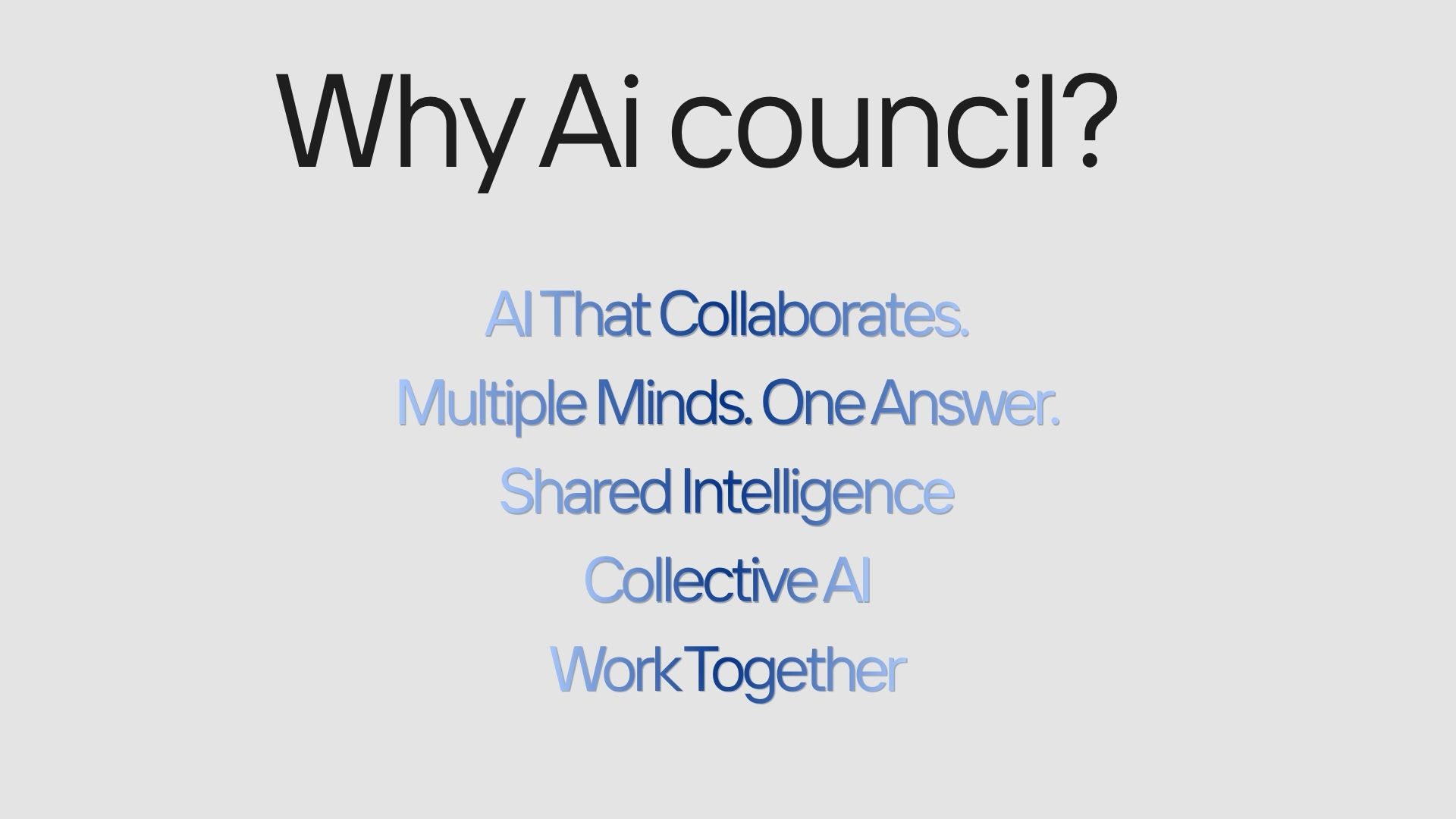 Why an AI council — AI that collaborates